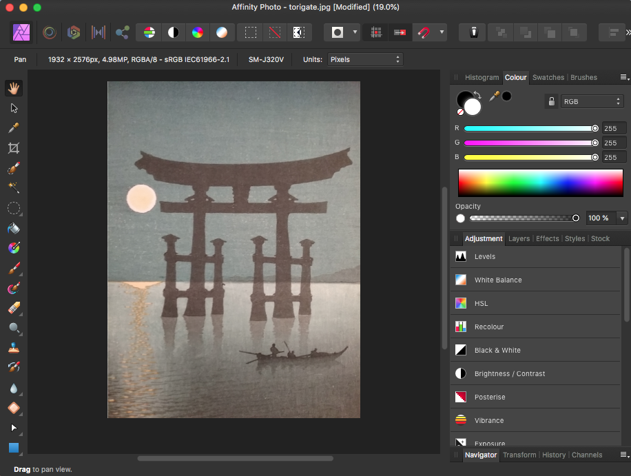 Affinity Photo Editing